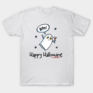 Happy Hallowine - Ghost T-Shirt